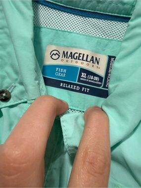 Magellan Outdoors Mint Green Fishing Shirt - Relaxed Fit